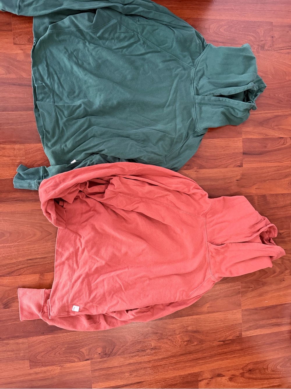 Women's Cowl-Neck Sweater Duo — Teal Green & Coral
